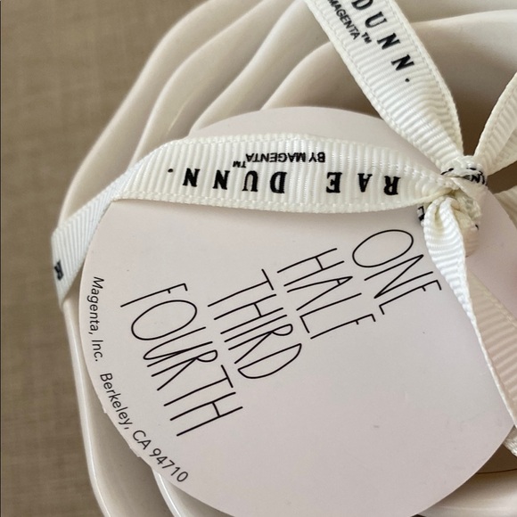 Rae Dunn Cream Ceramic Measuring Cups Set - Picture 3 of 3